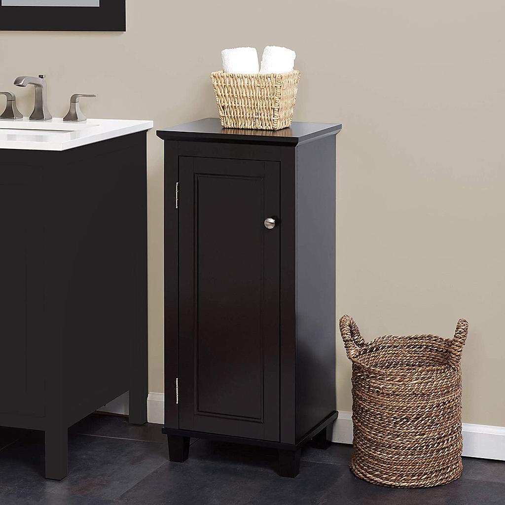 Zenna Home Custom Suite Linen Cabinet Bath Accessories, Espresso