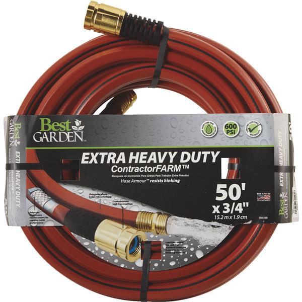 Best Garden 3/4 In. Dia. x 50 Ft. L. Drinking Water Safe Contractor Hose
