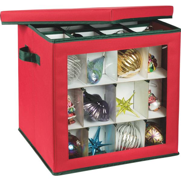 ****Honey Can Do 15 In. Square Polyester Ornament Storage Container