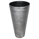 Royal Homes Flowerpot with Saucer 15.5 x 29 In., Gold/ Silver/ Copper