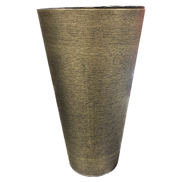 Royal Homes Flowerpot with Saucer, Gold/ Silver/ Copper