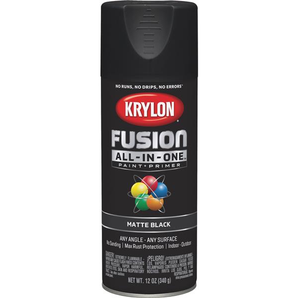 ^Krylon Fusion All-In-One Matte Spray Paint &amp; Primer, Black