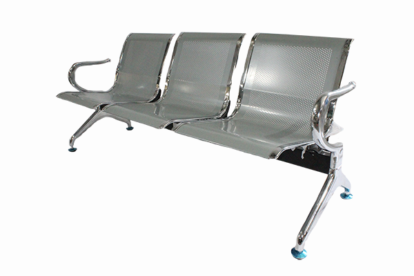 Royal Homes 3 Seater Waiting Chair 67 x 29.5 In. Grey