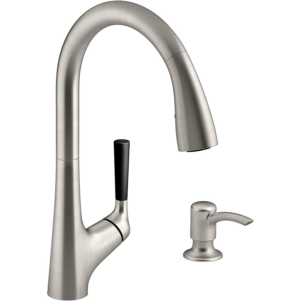 Kohler Malleco Single Handle Lever Pull-Down Kitchen Faucet, Stainless