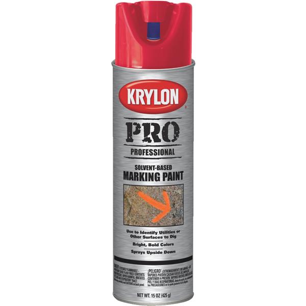 Krylon APWA Red 15 Oz. Inverted Marking Spray Paint