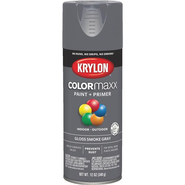 Krylon ColorMaxx 12 Oz. Gloss Spray Paint, Smoke Gray
