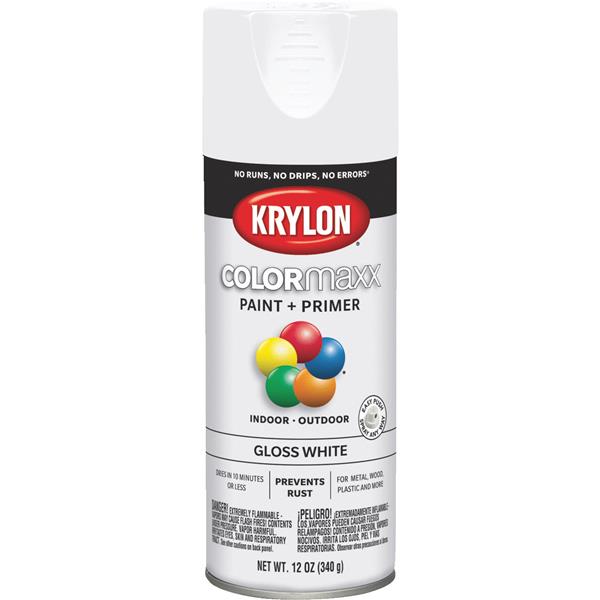 Krylon ColorMaxx 12 Oz. Gloss Spray Paint, White