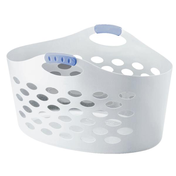 ^Rubbermaid Flex 'N Carry Laundry Basket, White