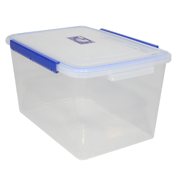 Duramade Plastic Storage Box with Lid 17 x 12 x 9.5 In., Clear
