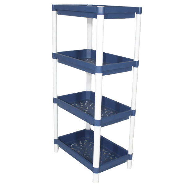 Duramade 4-Tier Storage Shelf Plastic 12x19x38.5in