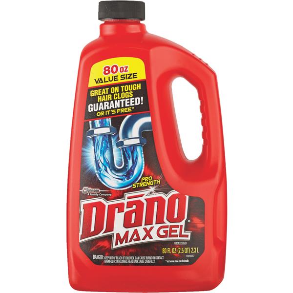 Drano Drain Cleaner 80oz Pro Strength Max Gel