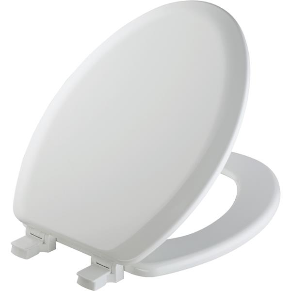 Mayfair Elongated Closed-Front Wood Toilet Seat, White