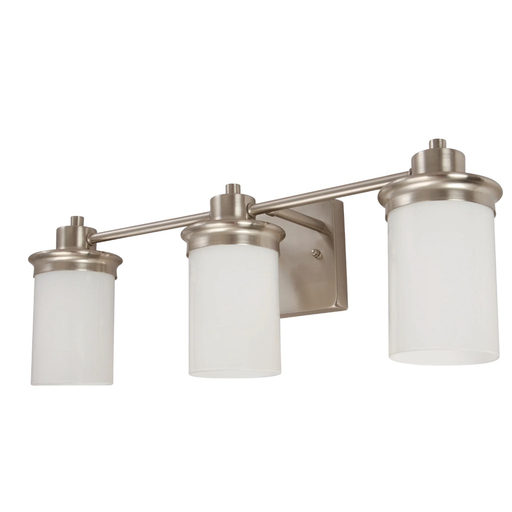 Designers Lighting Interior 3-Light Wall Lamp E27 60W, Satin Nickel