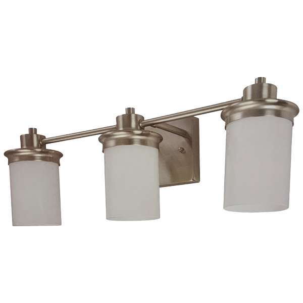 Royal Homes Interior 3-Light Wall Lamp E27 60W, Satin Nickel