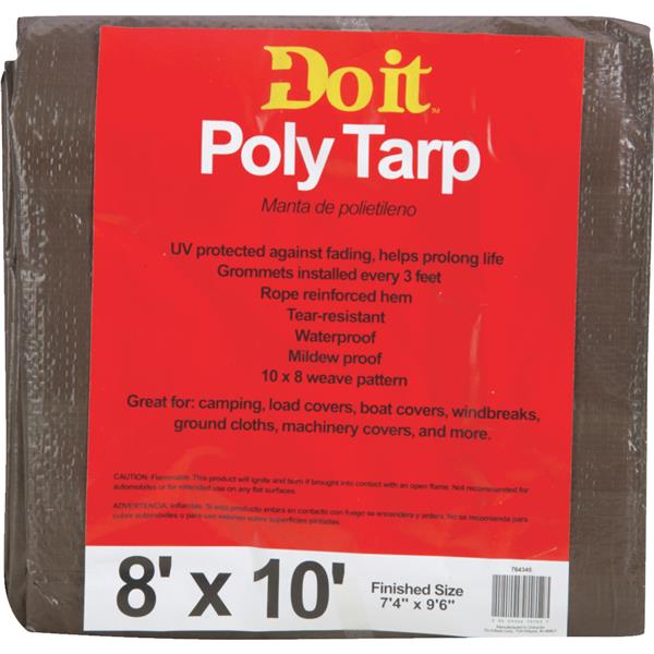 ****Do it Best 1 Side Green/1 Side Brown Woven 8 Ft. x 10 Ft. Medium Duty Poly Tarp