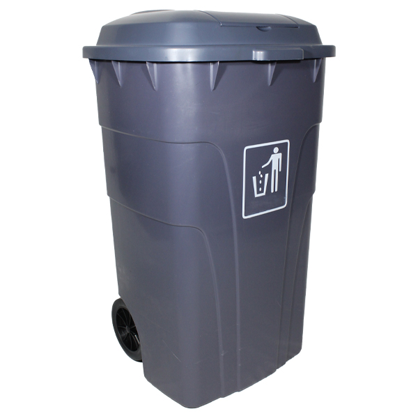 Mr. Save Wheeled Trash Can With Lid, 240L