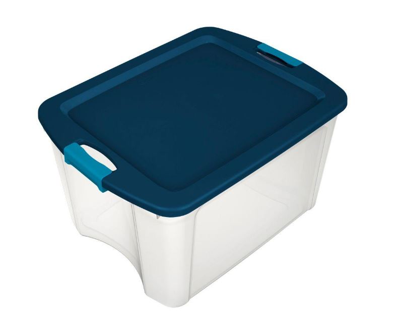 Sterilite Latch &amp; Carry Storage Tote 18 Gal.