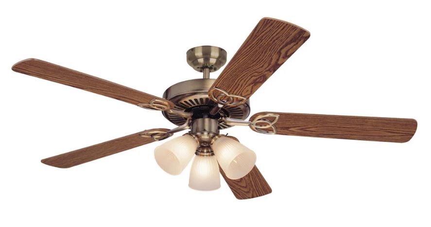 Westinghouse Vintage Ceiling Fan 52 In. Antique Brass (C.F.M - 4334)