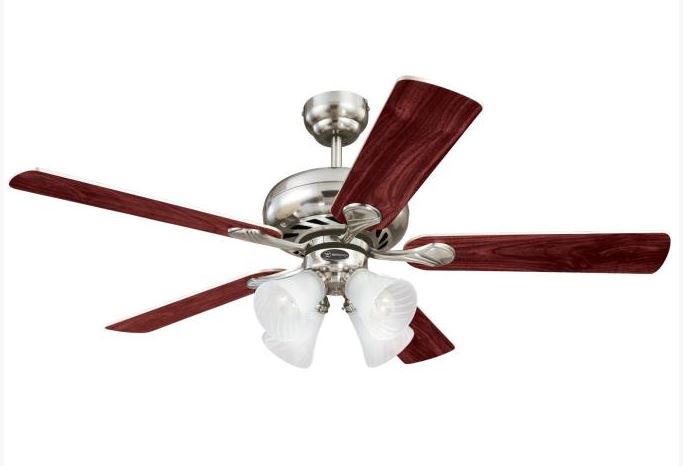 Westinghouse Swirl Ceiling Fan 52 In., Brushed Nickel (C.F.M - 4334)