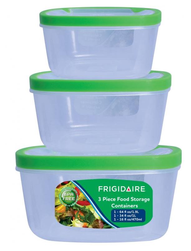 ****Frigidaire 3 Piece Food Storage Container Set