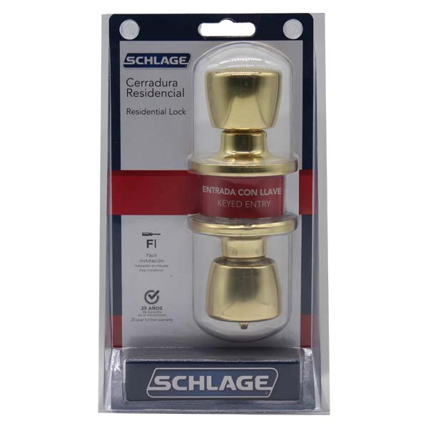 ****Schlage Keyed Entry Golden Knob 7707007709815