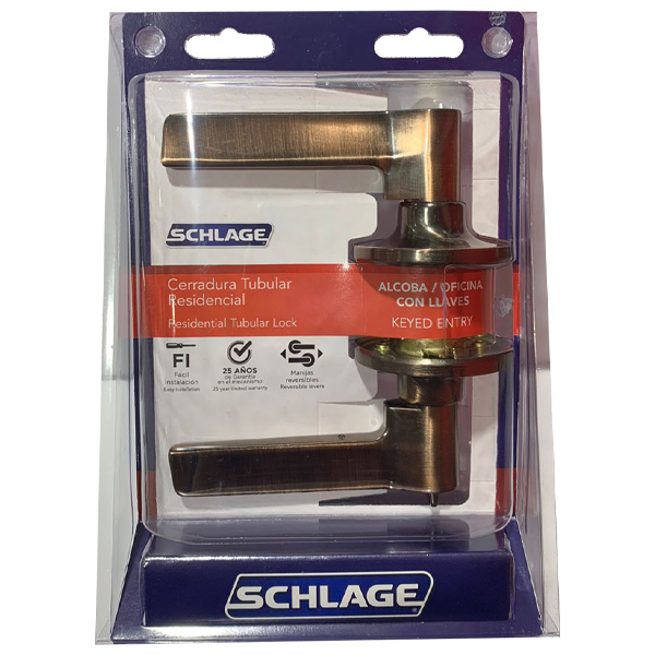 ****Schlage Copper Lever Talia Keyed Entry 011 BST 7707007703431