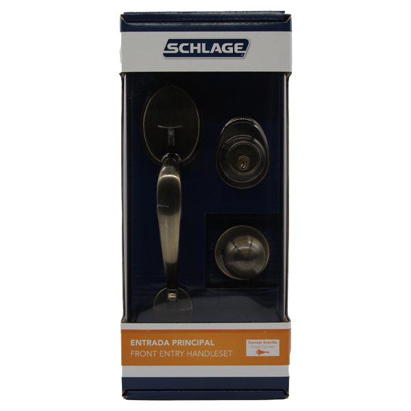 ****Schlage Entry Handleset Mino x Atlas Double Cylinder Deadbolt 609 7707007710651