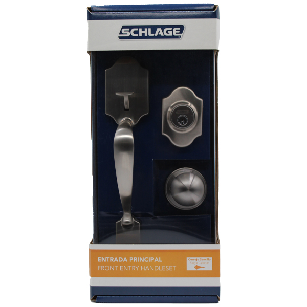 ****Schlage Entry Handleset Helios x Atlas Single Cylinder Deadbolt 630 7707007706159