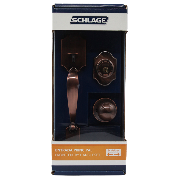 Schlage Entry Handleset Helios x Atlas Double Cylinder Deadbolt 011 7707007712235