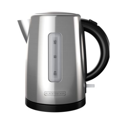 Black &amp; Decker Electric Kettle Cordless 1.7L Stainless Steel