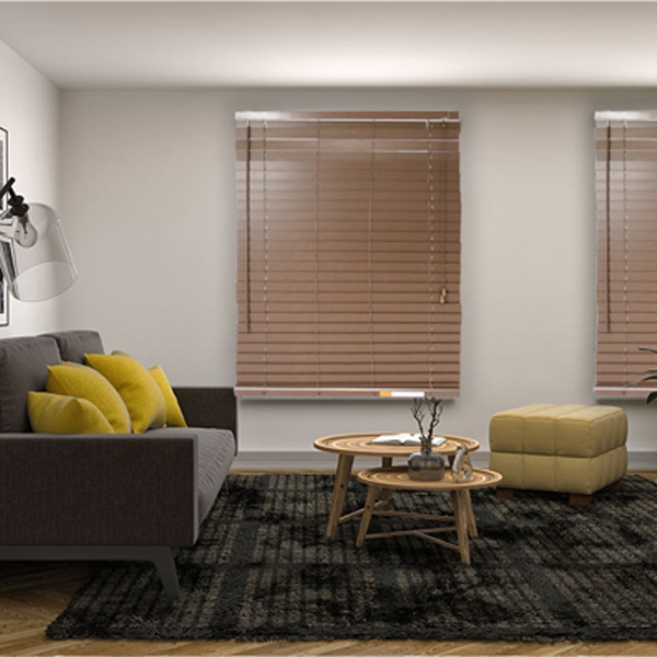 ****Royal Homes Fauxwood venetian blinds 76*64 (Light Brown)