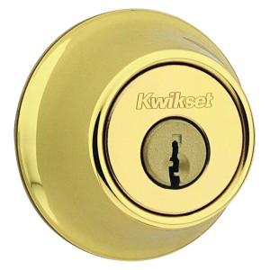 Kwikset Polished Brass Single Cylinder Deadbolt