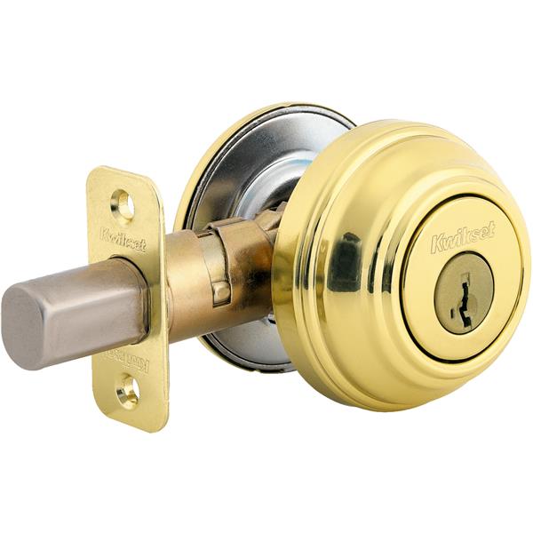 ****Kwikset Signature Series Polished Brass Single Cylinder Deadbolt