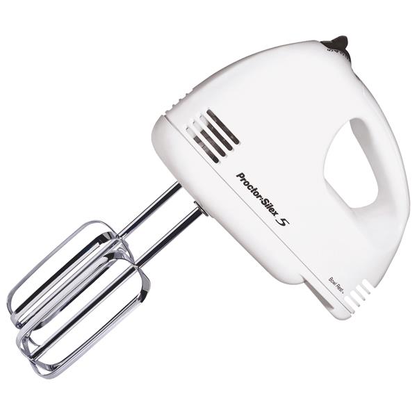 ^Proctor-Silex Hand Mixer 5-Speed, White