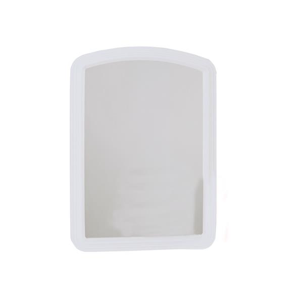 ****Erias Home Designs Macau Framed Wall Mirror 16 In. W. x 22 In. H, White