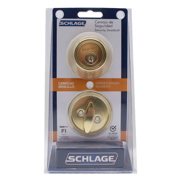 ****	 Schlage Single Cylinder Deadbolt 605 BST 7707007712495