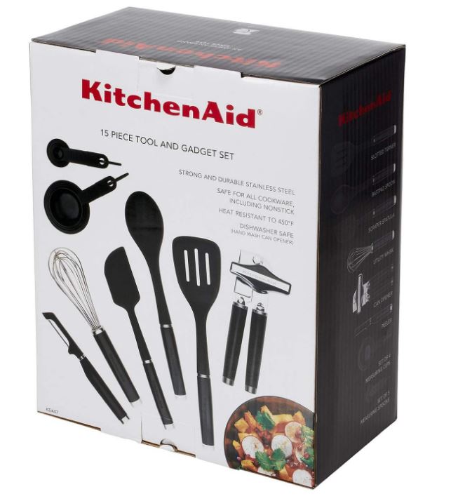 KitchenAid 15pc Tool &amp; Gadget Set, Black