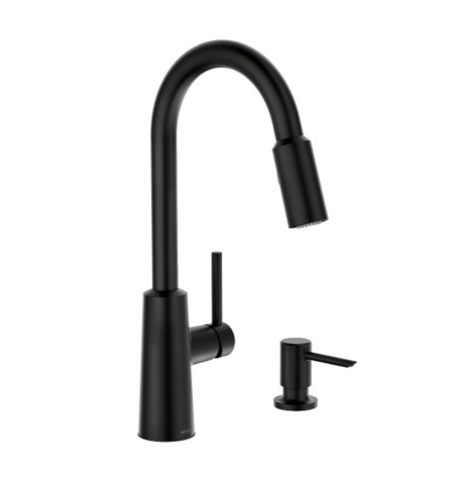 Moen Nori Single Handle Kitchen Faucet, Black