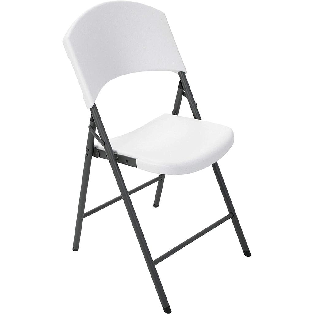 Lifetime Light Commercial Folding Chair, White