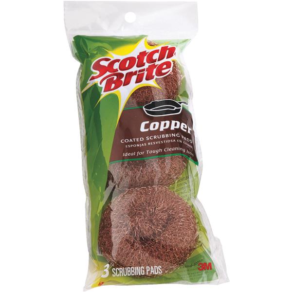 3M Scotch-Brite Copper Coated Scouring Pad (3 Count)