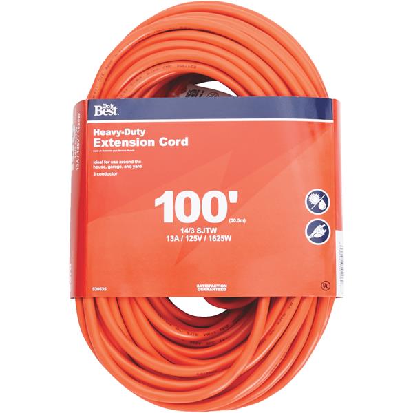 Do it Best Heavy-Duty Outdoor Extension Cord 100 Ft 14/3