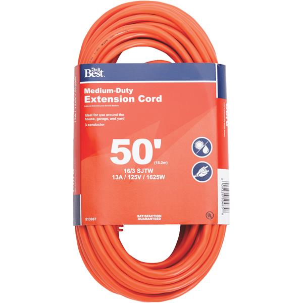 Do it Best Outdoor Extension Cord 50 Ft. 16-gauge/3-conductor