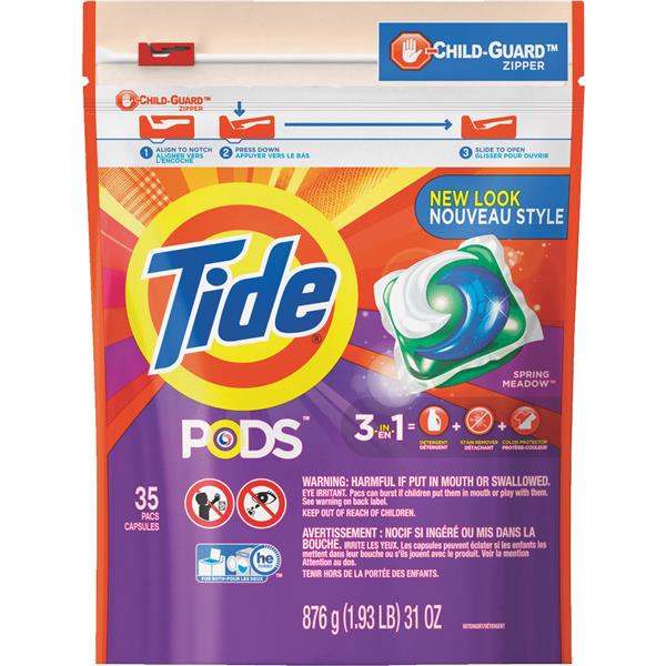 Tide Pods Spring Meadow Child-Guard Zipper Laundry Detergent (35-Count)