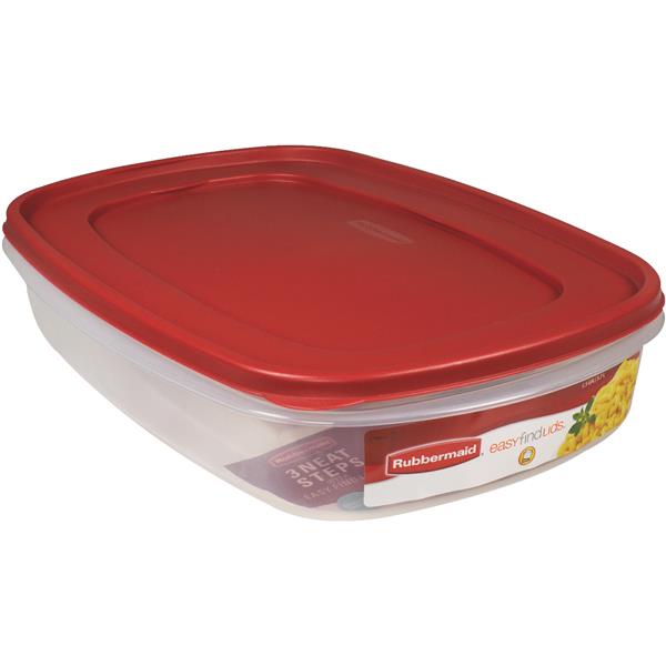 Rubbermaid Easy Find Lids Rectangle Food Storage Container 1.5 Gal. Clear