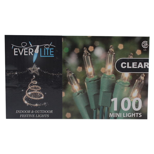 Everlite 100 String Mini Lights Clear