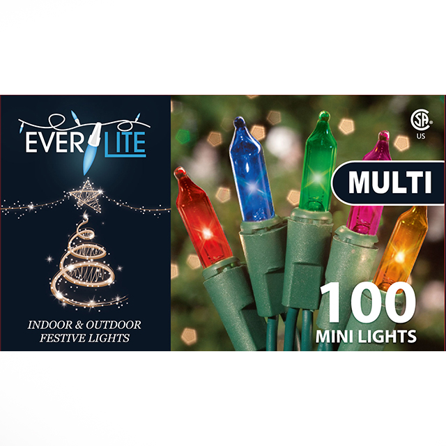 Everlite 100 String Mini Lights Multi