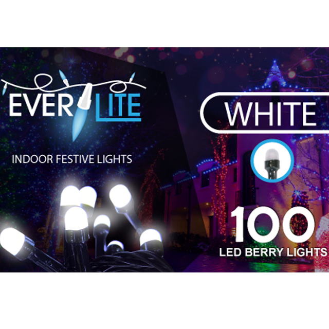 Everlite 100 Berry Led Lights White