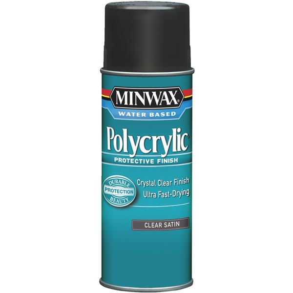 Minwax Satin Polycrylic Spray Protective Finish Spray Varnish, 11.5 Oz.