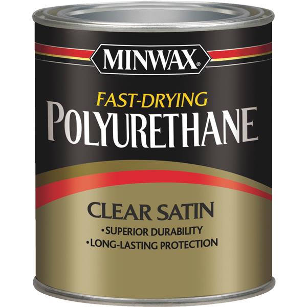 Minwax Satin Fast-Drying Interior Polyurethane, 1 Qt