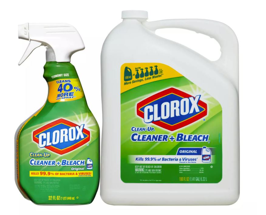 Clorox Clean-Up All-Purpose Cleaner with Bleach, Original, 32 oz. Spray and 180 oz. Refill Bottle